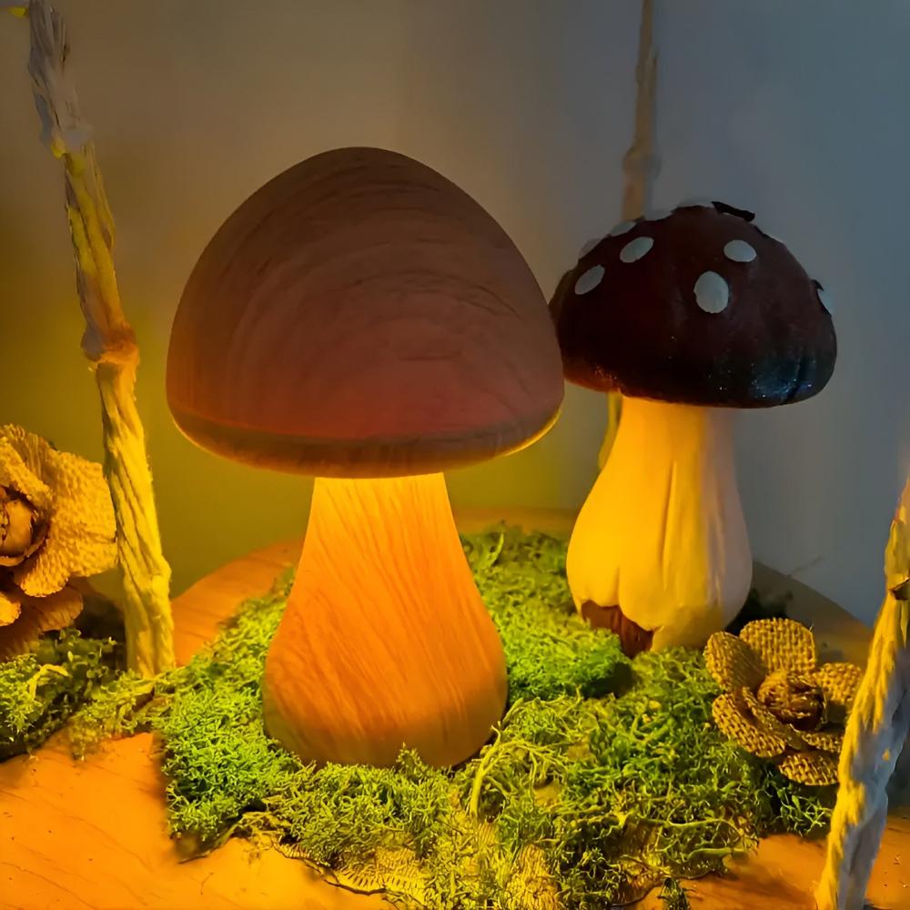 Wooden Mushroom Lamp – Casa & Beyond