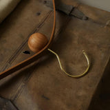 Modern Vintage Leather Wood Clothes Hanger