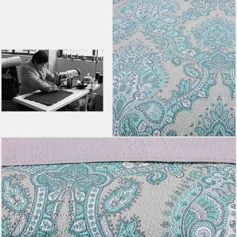 Paisley Aqua Teal Coverlet Set