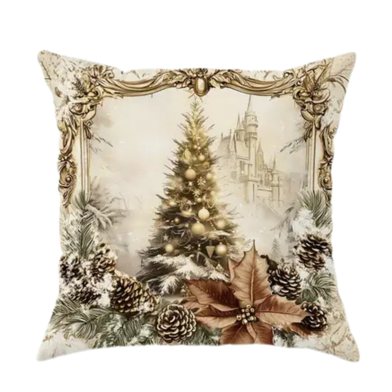 Golden Velvet Christmas Cushion Covers