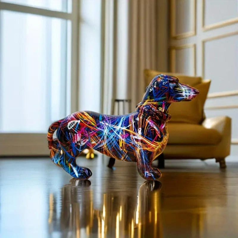 Artistic Bulldog Dachshund Figurine