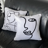 Abstract Face Artistic Cushion Cover