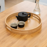 Bamboo Wood Round Serving Tray