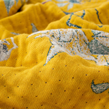 Reversible Ornate Bird Print Blanket