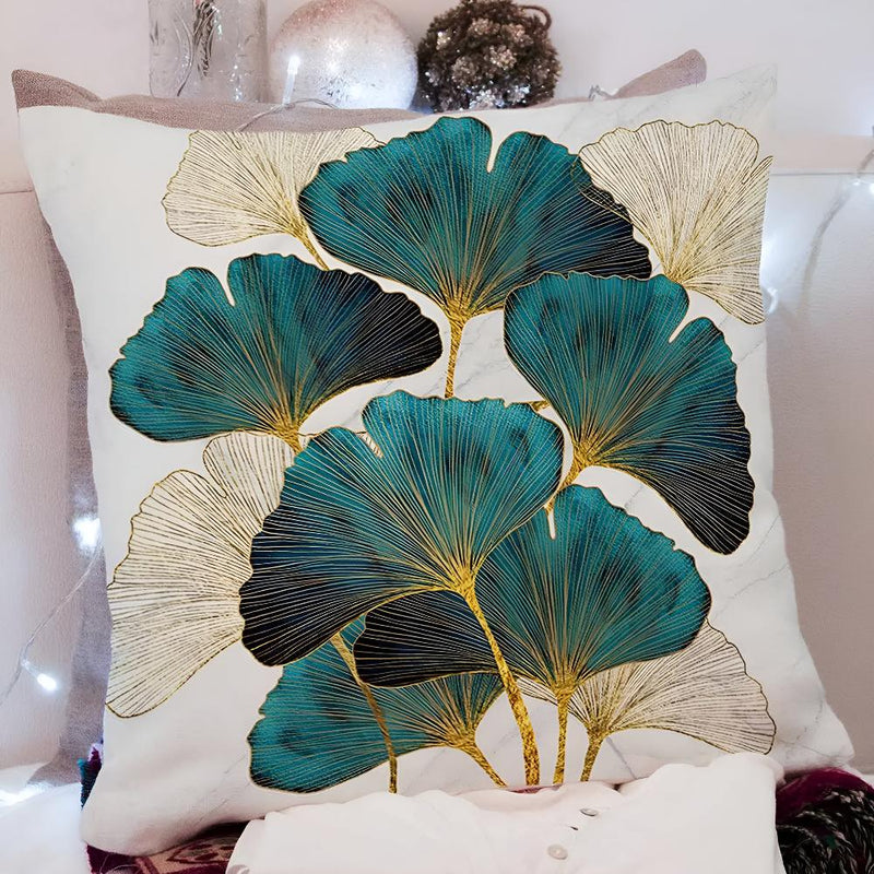 Emerald Leaf Cushion Cover