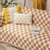 Checkerboard Anti-Scratch Sofa Cover