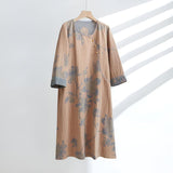 Lotus Jacquard Cotton Nightdress