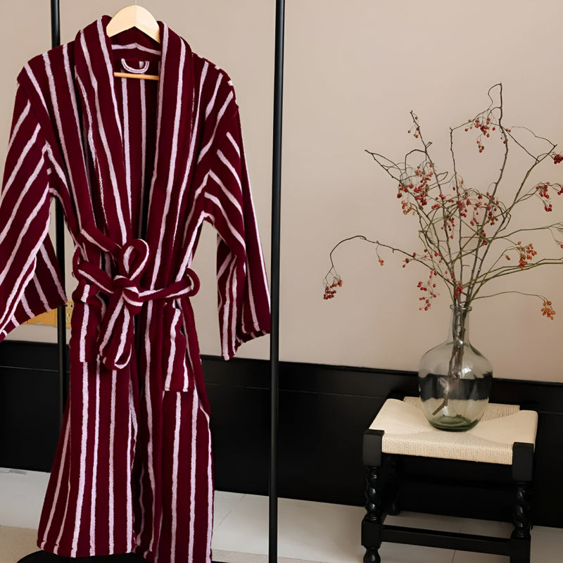 Allure Stripe Unisex Bathrobe