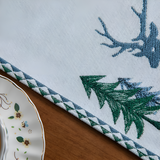 Festive Pine Tree Tassel Runner