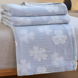 Four Clover Leaf Cotton Blanket