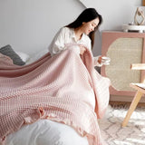 Olivia Waffle Throw Blanket