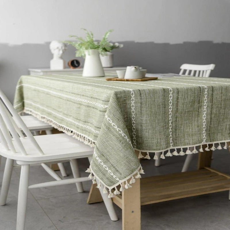 Elegant Cotton Linen Tablecloth