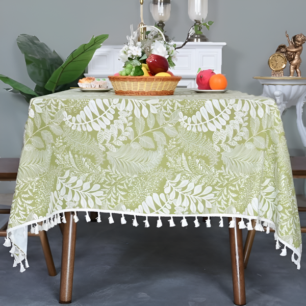 Rustic Charm Embroidered Tablecloth