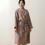 Eden Leaf Cotton Tie Bathrobe