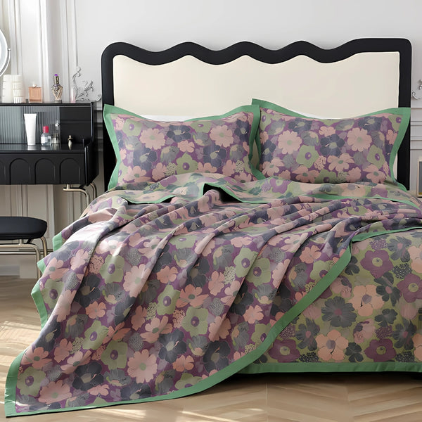 Breathable Floral Blanket Bedroom Charm