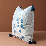 Blue Dog Artistic Cushion Cover with Tassels