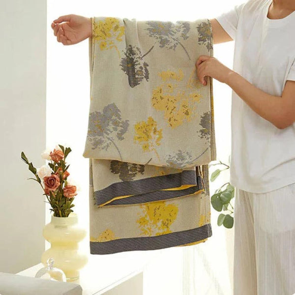 Maple Leaves Bamboo Luxe Cooling Blanket