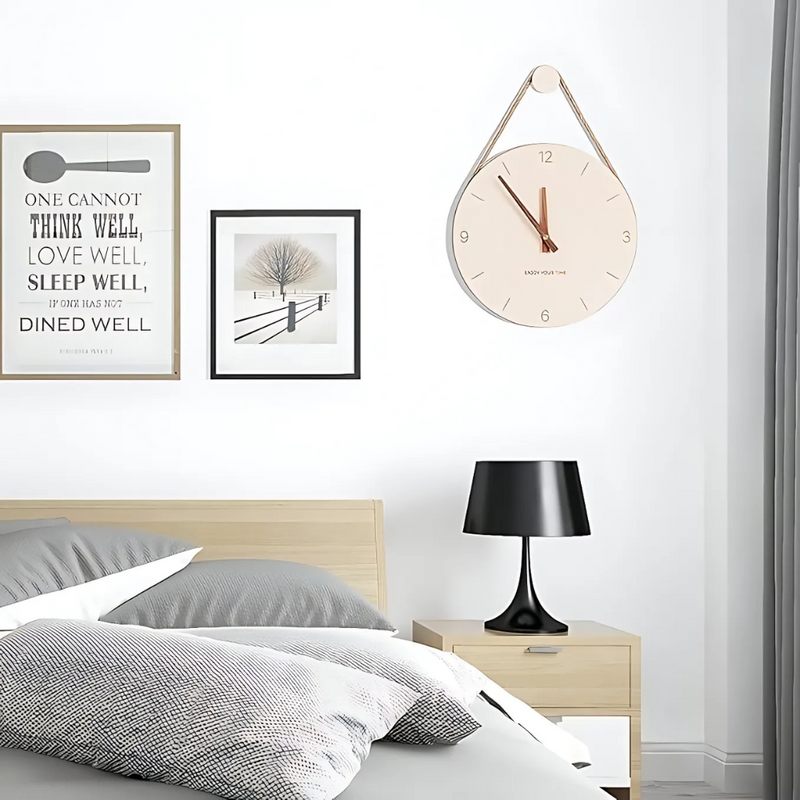 Minimalist Rope Wood Wall Clock