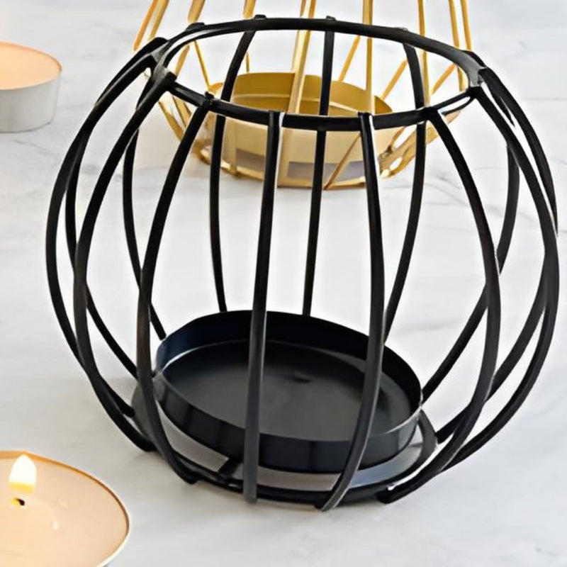 Wireframe Sleek Iron Candle Holder