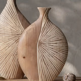 Sierra Grove Wooden Vase