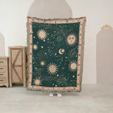 Sun Moon Stars Celestial Blanket