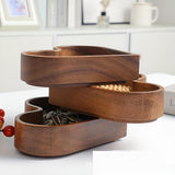 Heart-Shaped Wooden Snack Tray | 4 pcs