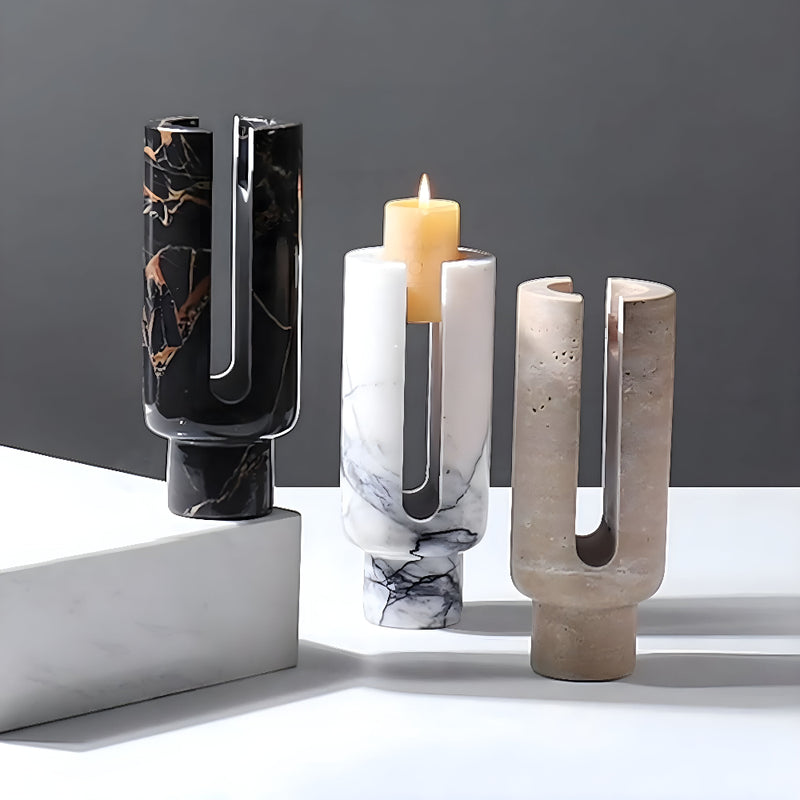 Eclipse Marble Candle Holder