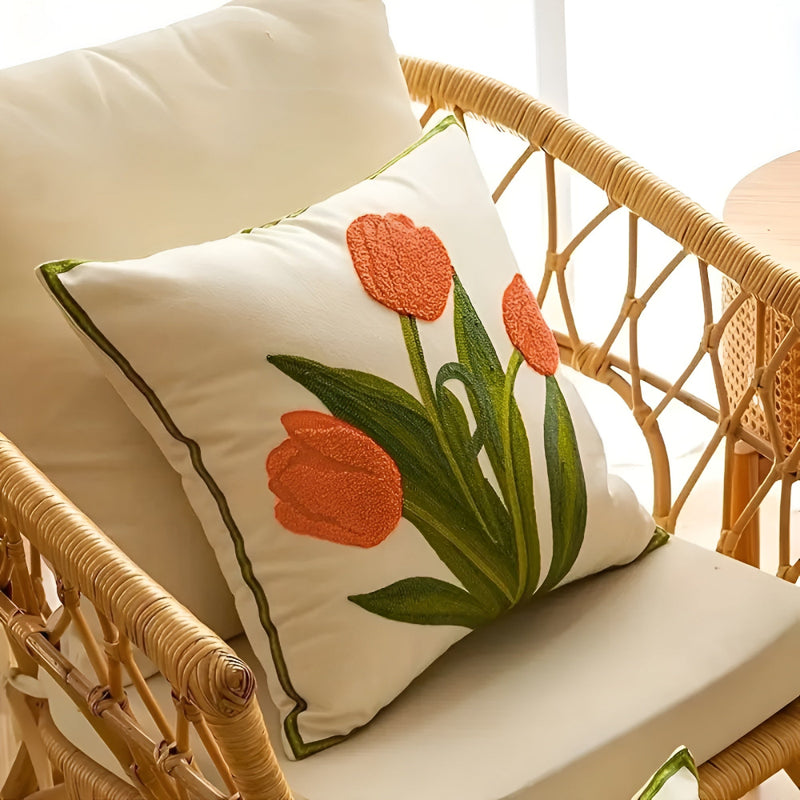 Blooming Tulip Cushion Cover