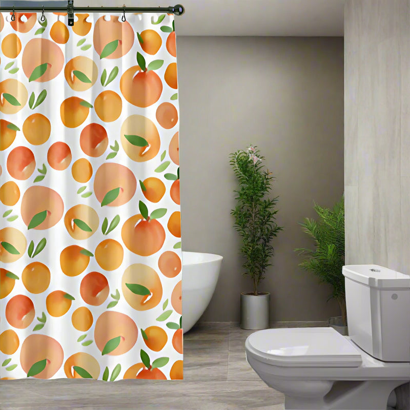 Sunny Oranges Bath Curtain