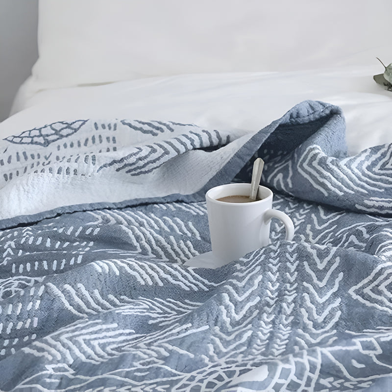 Zen Path Reversible Minimalist Coverlet