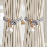 Lustrous Pearl Curtain Tie Back | 2 Pcs Set