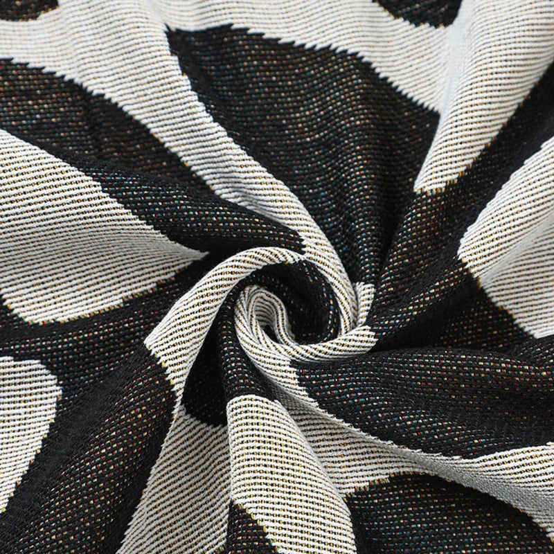 Retro Vine Cotton Woven Throw Blanket