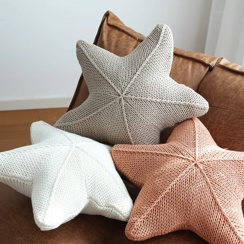 Starfish Hand-Knitted Cushion