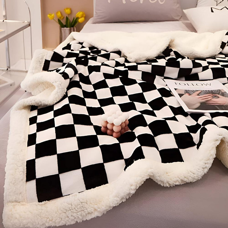 Chessboard Pattern Elegance Blanket