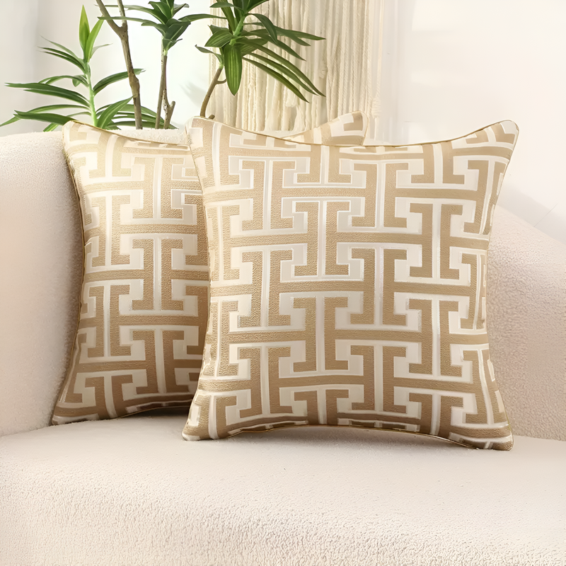 Geometric Jacquard Luxury Cushion Cover