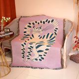 Artful She Tiger Throw Blanket