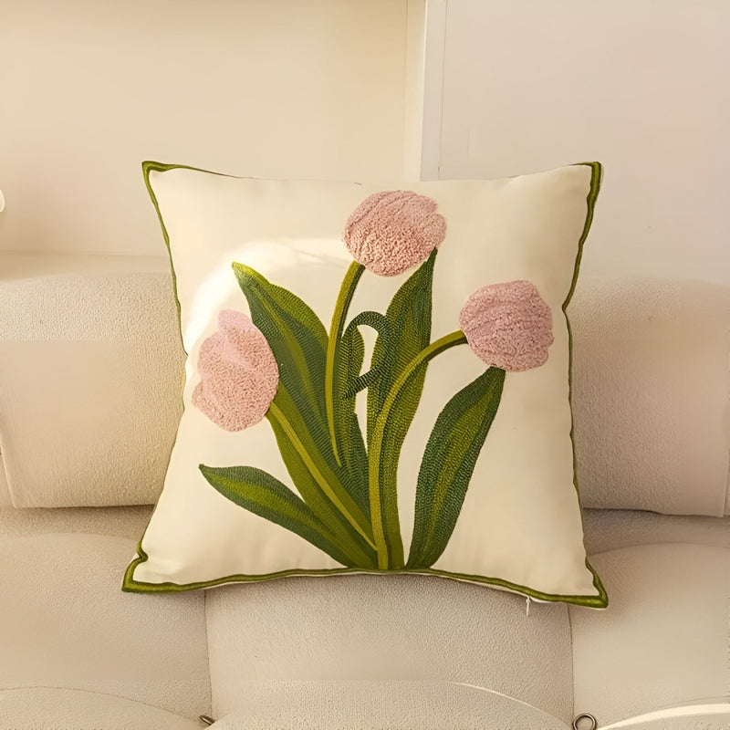 Blooming Tulip Cushion Cover