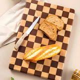 Chess-Inspired Acacia Wood Chopping Board