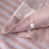 Checked & Striped Cotton Pillowcase