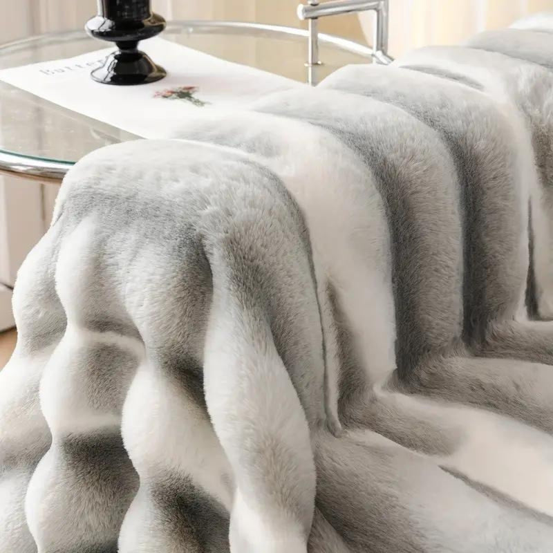 Velvet Faux Fur Sofa Cover