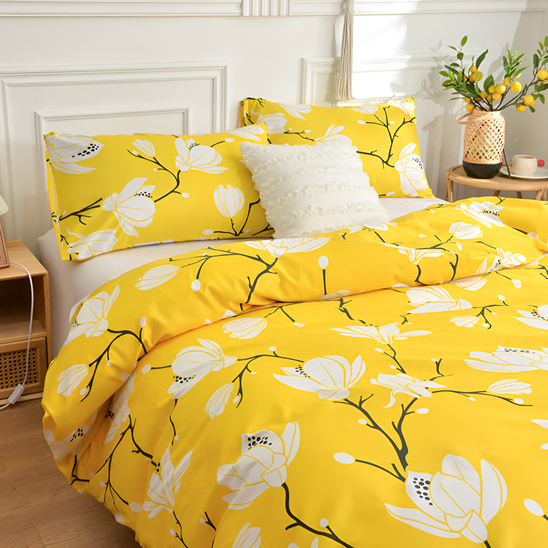 Yellow Blossom | 3pcs Quilt Cover Sets