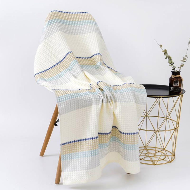 Colourblock Striped Cotton Bath Towel