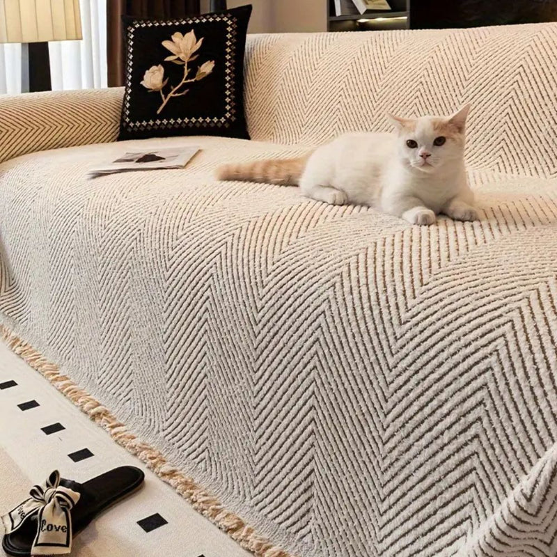 Stripe Herringbone Couch Cover – Casa & Beyond