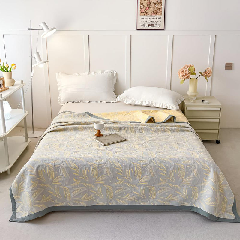 Wheat Garden Reversible Cotton Throw