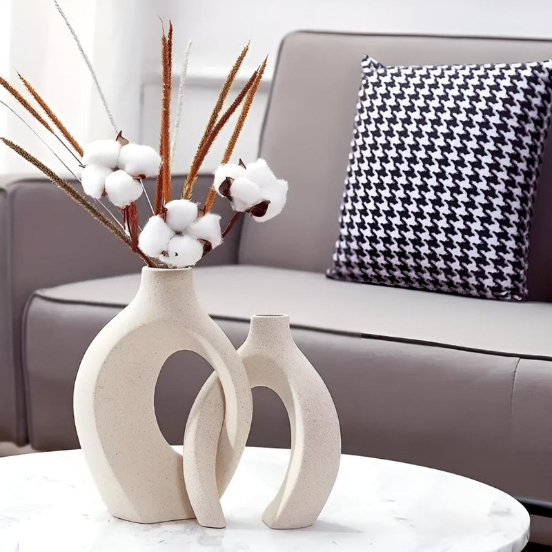 Unity Vase Duo | Modern Abstract Ceramic