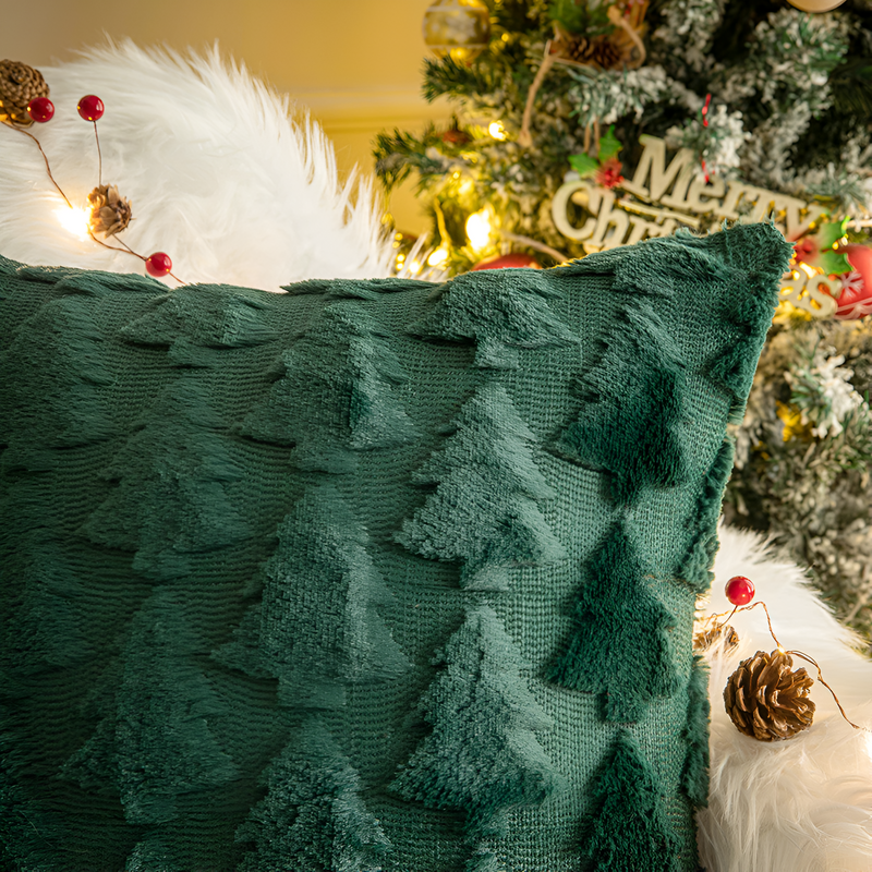 Plush Christmas Tree Fluffy Pillowcases