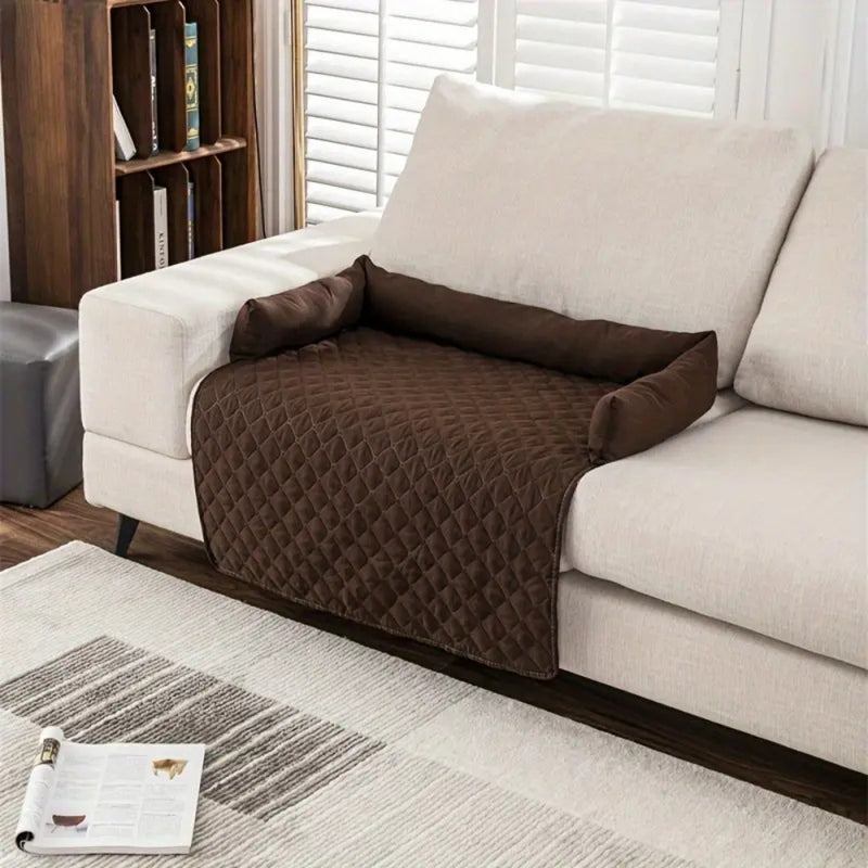 Bolstered Quilted Pet Sofa Protector