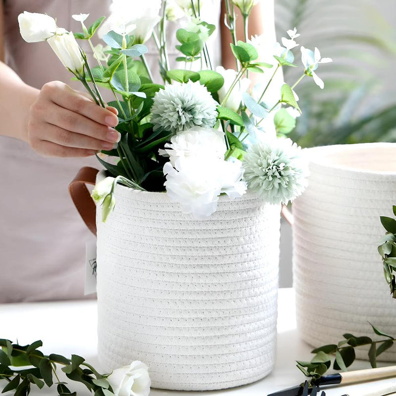 Woven Cotton Rope Hanging Basket