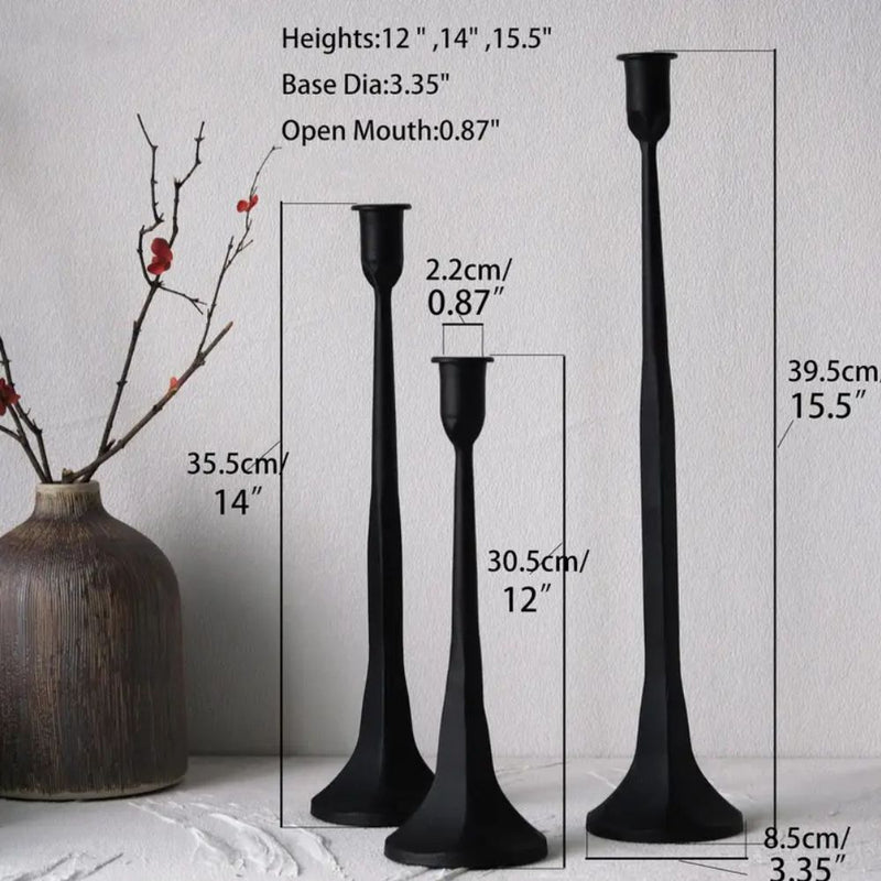 Iron Taper Candle Holder | 3pcs Set