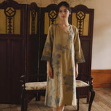 Lotus Jacquard Cotton Nightdress